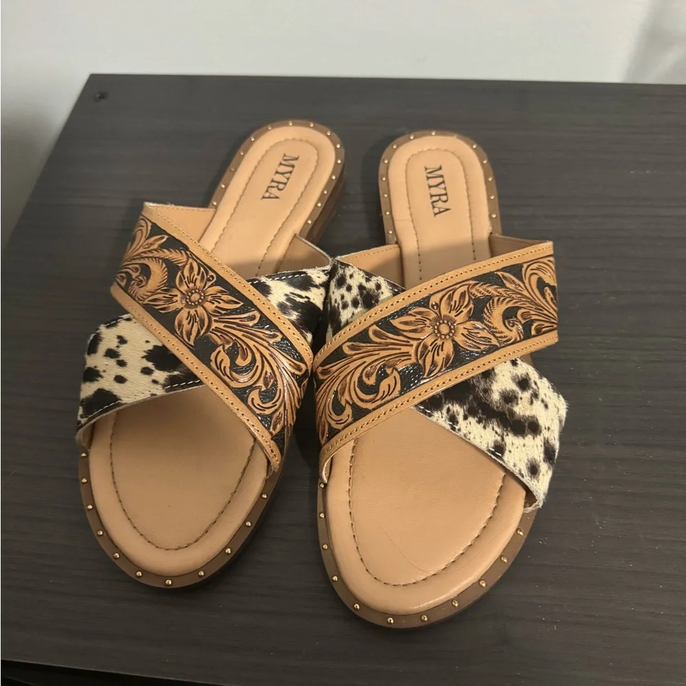 Women's Myra Cowhide Sandals - Picture 2 of 3